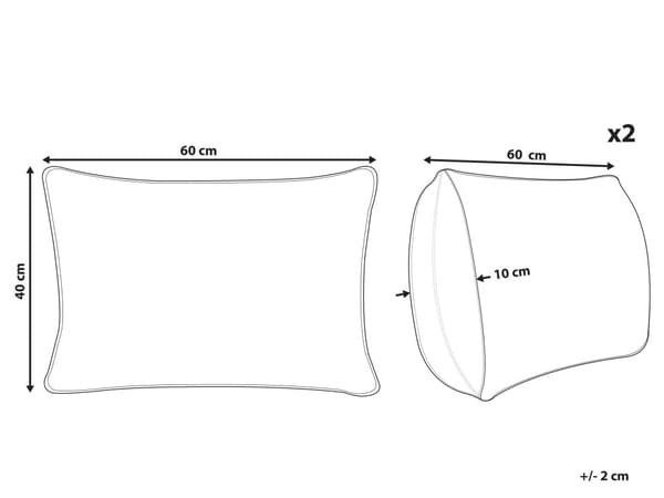 Udendørs Puder Multifarvet Polyester 40 x 60 cm Aflange Udendørspuder til Havemøbler Blomstermønster Vandtæt Design