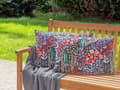 Miniatyrbillede 2 af 8: Udendørs Puder Multifarvet Polyester 40 x 60 cm Aflange Udendørspuder til Havemøbler Blomstermønster Vandtæt Design