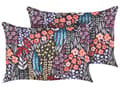 Miniatyrbillede 1 af 8: Udendørs Puder Multifarvet Polyester 40 x 60 cm Aflange Udendørspuder til Havemøbler Blomstermønster Vandtæt Design