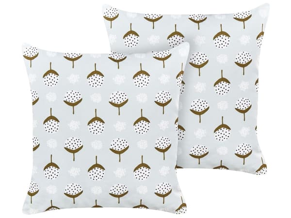 Udendørs Puder Multifarvet Polyester 45 x 45 cm Firkantede Udendørspuder til Havemøbler Bomuldsplanter Vandtæt Design