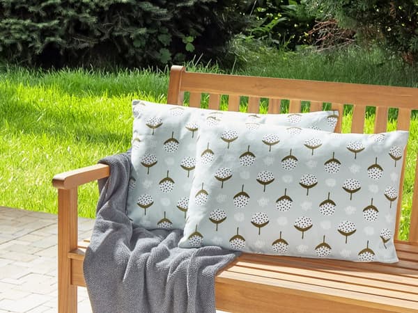 Udendørs Puder Multifarvet Polyester 40 x 60 cm Aflange Udendørspuder til Havemøbler Bomuldsplanter Vandtæt Design