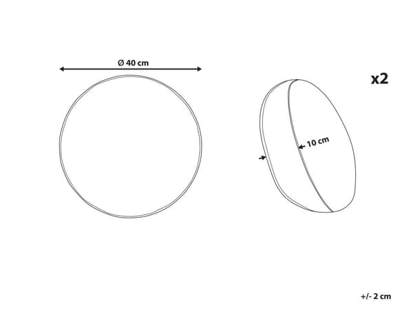 Udendørs Puder Multifarvet Polyester ø 40 cm Runde Udendørspuder til Havemøbler Tukaner Vandtæt Design