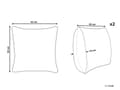 Miniatyrbillede 3 af 8: Udendørs Puder Multifarvet Polyester 45 x 45 cm Sæt af 2 Firkantede Udendørspuder til Havemøbler Nektariner Vandtæt Design