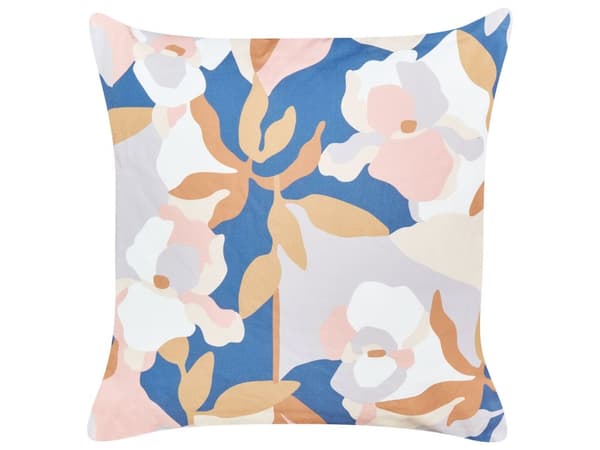 Udendørs Puder Multifarvet Polyester 45 x 45 cm Sæt af 2 Firkantede Udendørspuder til Havemøbler Blomstermønster Vandtæt Design