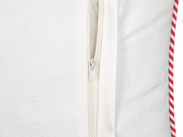 Sæt med 2 pyntepuder festligt motiv hvid 45 x 45 cm velour aftagelige pudebetræk med fyld til stue soveværelse
