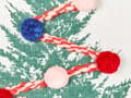 Miniatyrbillede 7 af 7: Sæt med 2 dekorative juletræspuder hvid 45 x 45 cm bomuldspudebetræk med snoretræk og fyld til stue soveværelse