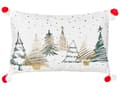 Pikkukuva 4 / 7: Koristetyyny valkoinen 30 x 50 cm puuvilla 2 kpl joulu kuusikuvio tupsut suorakulmainen moderni