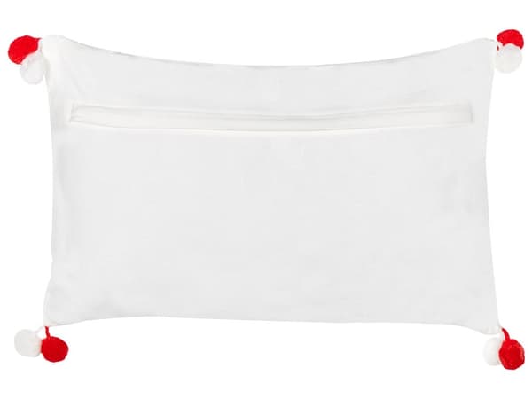 Koristetyyny valkoinen 30 x 50 cm puuvilla 2 kpl joulu kuusikuvio tupsut suorakulmainen moderni