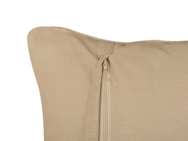 Koristetyyny beige 45 x 45 cm juutti 2 kpl irrotettava päällinen vetoketjulla raidallinen boho