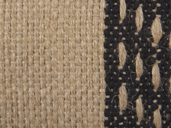 Koristetyyny beige 45 x 45 cm juutti 2 kpl irrotettava päällinen vetoketjulla raidallinen boho
