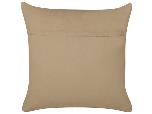 Koristetyyny beige 45 x 45 cm juutti lehtikuvio käsintehty neliö vetoketjullinen boho