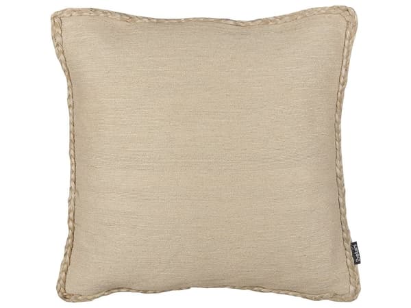 Pyntepude Beige 45 x 45 cm Moderne Sofapuder med Flet Firkantede Puder til Seng Tilbehør Indretning