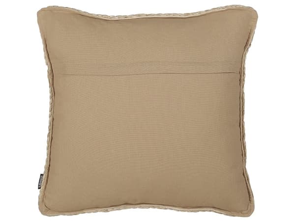 Pyntepude Beige 45 x 45 cm Moderne Sofapuder med Flet Firkantede Puder til Seng Tilbehør Indretning