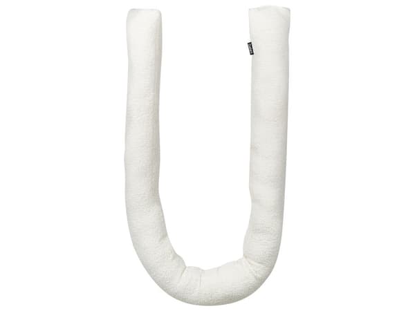 Dekorativ pude råhvid 172 x 14 cm teddy stofrørpude knudepude moderne