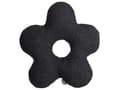 Miniatyrbillede 4 af 5: Dekorativ pude sort 40 x 40 kunstig turkis 2 stk fluffy blomsterformet moderne
