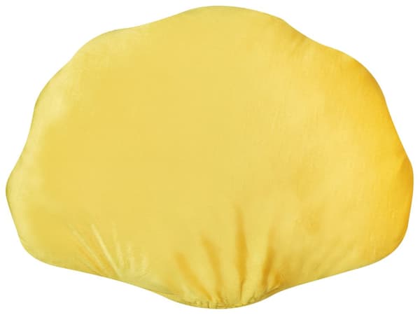 Sæt med 2 puder shell gul velour dekorativ pude marine stil til stuen plys blød