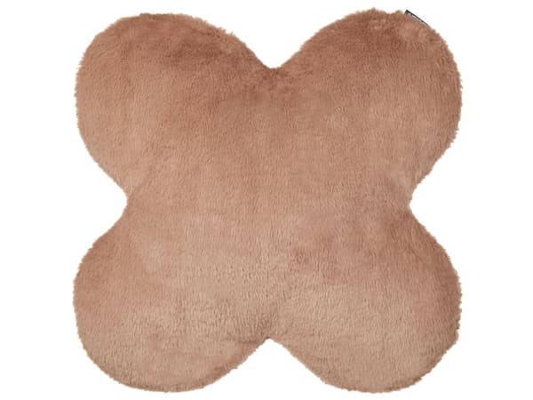 Sæt med 2 pyntepuder beige og lysebrun 54 x 54 cm pyntepude med blødt polyesterfyld til sovesofa moderne stil