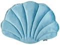 Miniatyrbillede 4 af 6: Sæt med 2 puder shell blue blå velour dekorativ pude marine stil til stuen plys blød