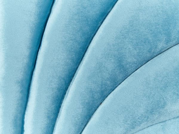 Sæt med 2 puder shell blue blå velour dekorativ pude marine stil til stuen plys blød