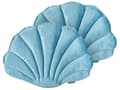 Miniatyrbillede 1 af 6: Sæt med 2 puder shell blue blå velour dekorativ pude marine stil til stuen plys blød