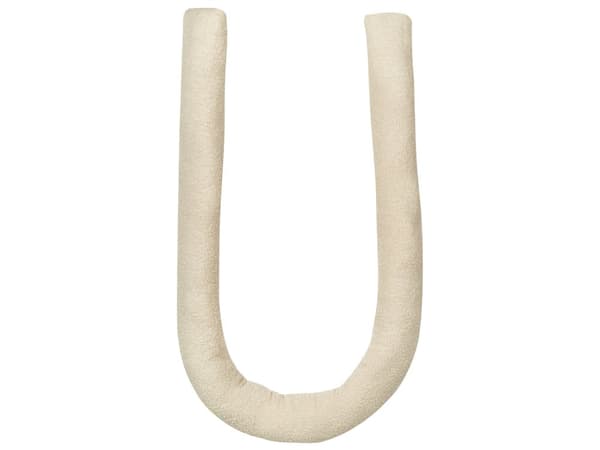 Pyntepude beige 172 x 14 cm teddystof 2 dele rørpude knudepude moderne