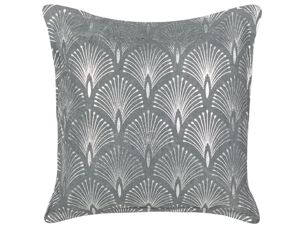 Koristetyyny harmaa 45 x 45 cm puuvilla 2 kpl geometrinen kuvio neliö käsintehty glamour