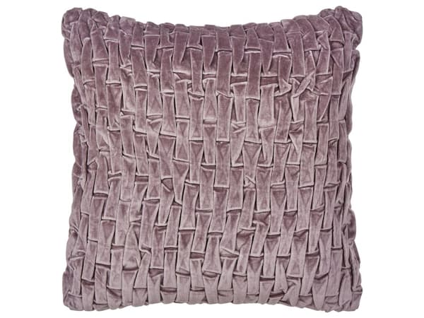 Dekorativ lilla velourpude 45 x 45 cm dekorativ stil moderne traditionel til stue soveværelse