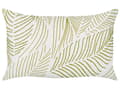 Miniatyrbillede 4 af 7: Pyntepude hvid/grøn 30 x 50 cm bomuld polyester 2 stk broderet bladmønster boho