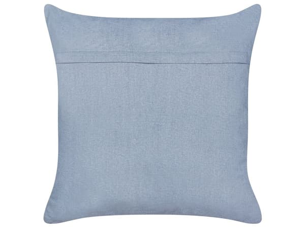 Dekorativ pude grå 45 x 45 cm fløjl 2 stk broderet fuglebillede boho-stil