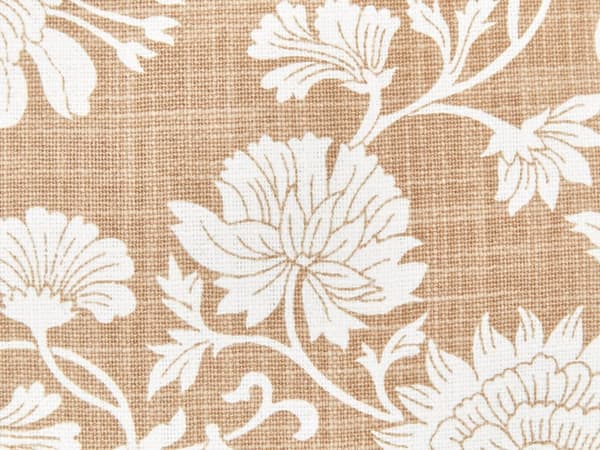 Pyntepude beige hvid 45 x 45 cm bomuld 2 dele firkantet blomstermønster håndlavet boho