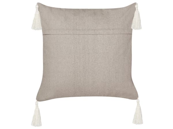 Pyntepude Taupe Velour 45 x 45 cm Moderne Sofapude med Koral Mønster Broderet Pude til Stuen og Sengen Dekoration Tilbehør