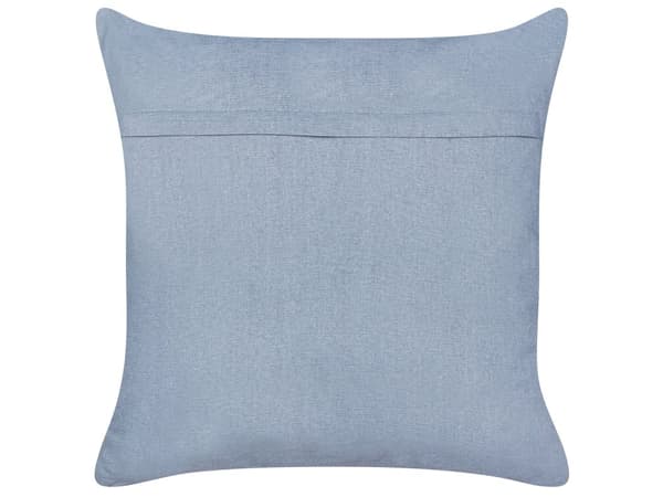 Dekorativ pude lilla 45 x 45 cm fløjlsperle muslingemønster firkantet boho