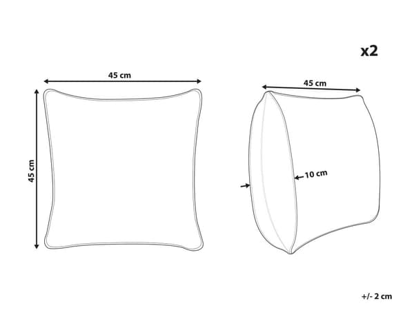 Pyntepuder Taupe Velour 45 x 45 cm Sæt af 2 Moderne Sofapuder med Koral Mønster Broderet Puder til Stuen og Sengen Dekoration Tilbehør