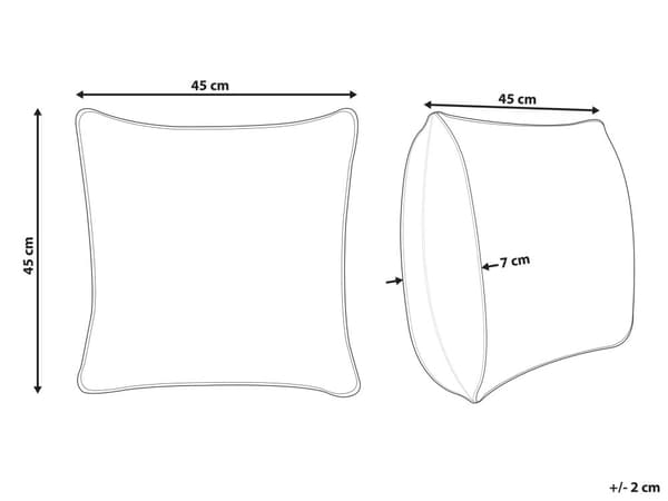 Dekorativ pude af flerfarvet bomuld 45 x 45 cm broderet regnbue med kvaster