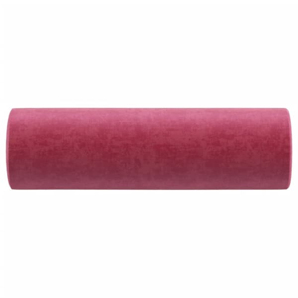 pyntepuder 2 stk. Ø15x50 cm velour vinrød