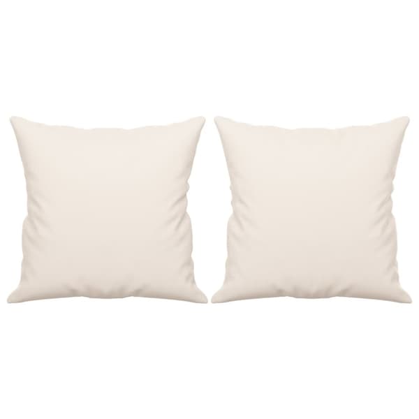 Prydnadskuddar 2 st beige 40x40 cm mikrofibertyg