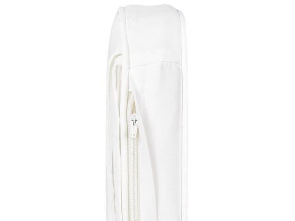 Puutarhapenkin pehmuste luonnonvalkoinen 108 x 45 cm polyesteri suorakulmio vetoketjullinen nauhat moderni