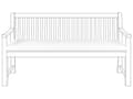Miniatyrbillede 1 af 9: Hynde til havebænk råhvid 152 x 54 x 5 cm polyester UV-resistente strimler moderne