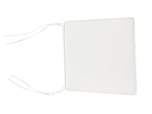Hynde til havestole Hvid Polyester Skum 37 x 34 cm Sæt af 2 Vandafvisende Havehynder Udendørs Tykke Sædehynder til Cafestole