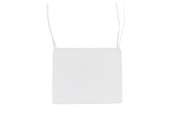 Hynde til havestole Hvid Polyester Skum 45 x 45 cm Sæt af 6 Vandafvisende Havehynder Udendørs Tykke Sædehynder til Cafestole