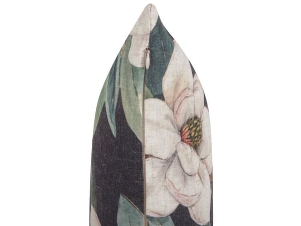 Koristetyyny musta 45 x 45 cm polyesteri kukkakuvio neliö käsintehty vetoketjulla boho