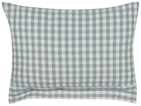 Koristetyyny valkoinen mintunvihreä 40 x 60 cm polyesteri 2 kpl napeilla ruudullinen rustiikkinen