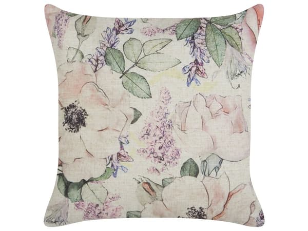 Koristetyyny violetti 45 x 45 cm polyesteri 2 kpl kukkakuvio neliö käsintehty vetoketjulla boho