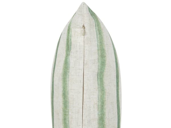 Koristetyyny beige vihreä 50 x 30 cm polyesteri 2 kpl raidallinen suorakulmainen vetoketjulla rustiikkinen