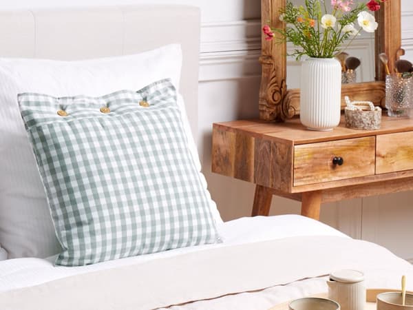 Pyntepude Grøn Hvid 45 x 45 cm Farverige Sofapude til Stuen Lækre Puder til Sofaen og Sengen