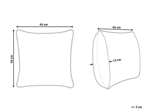 Pyntepude Beige Grøn Polyester 45 x 45 cm Firkantet Sofapude til Stuen Lækre Puder til Sofaen og Sengen Pude med Striber
