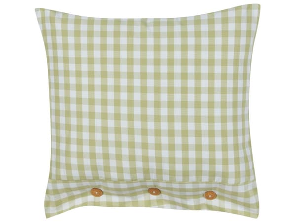 Pyntepude Beige Grøn Polyester 45 x 45 cm Firkantet Sofapude til Stuen Lækre Puder til Sofaen og Sengen Pude med Striber