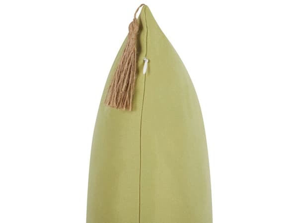 Pyntepude Grøn Polyester 45 x 45 cm Firkantet Sofapude til Stuen Lækre Puder til Sofaen og Sengen Pude med Kvaster