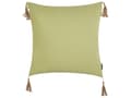 Miniatyrbillede 1 af 5: Pyntepude Grøn Polyester 45 x 45 cm Firkantet Sofapude til Stuen Lækre Puder til Sofaen og Sengen Pude med Kvaster