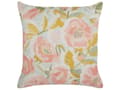 Miniatyrbillede 1 af 5: Pyntepude pink blå 45 x 45 cm polyester blomstermønster firkantet håndlavet med lynlås boho
